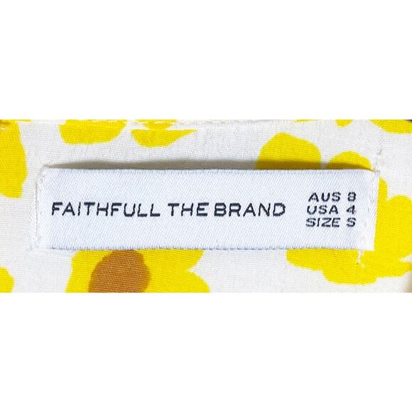 Faithfull the Brand Women's Florence Mini Dress Constance Floral Print Marigold - Picture 4 of 9